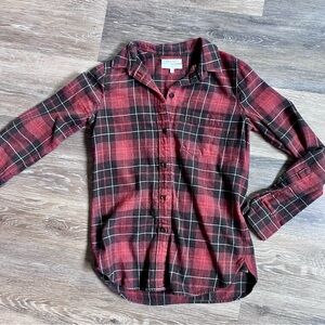 Madewell Plaid Flannel Shirt in slim fit